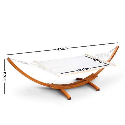 Hammock Bed Outdoor Camping Garden Timber Hammock with Stand