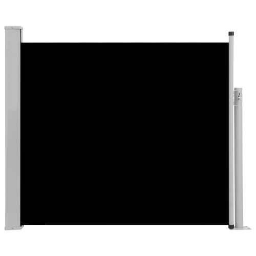 Patio Retractable Side Awning 100×300 cm Black