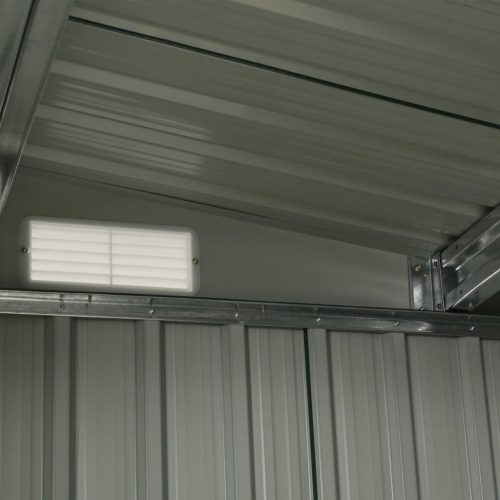Garden Shed with Sliding Doors Anthracite 386x312x178 cm Steel