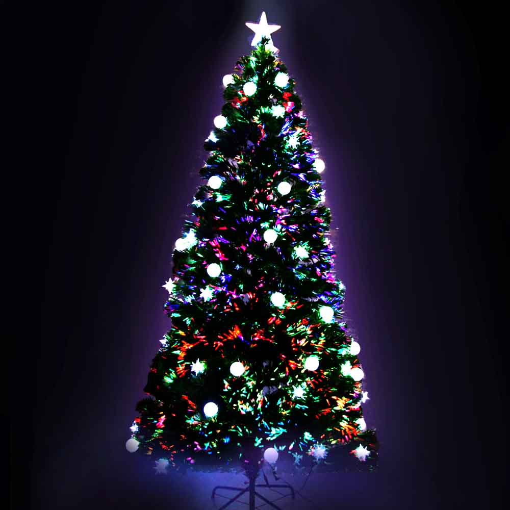 Jingle Jollys 2.1M 7FT LED Christmas Tree Optic Fiber Xmas Multi Colour ...