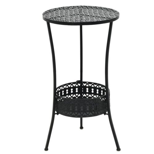 Bistro Table Black 40×70 cm Metal