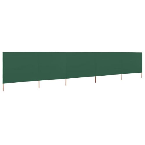 5-panel Wind Screen Fabric 600×80 cm Green