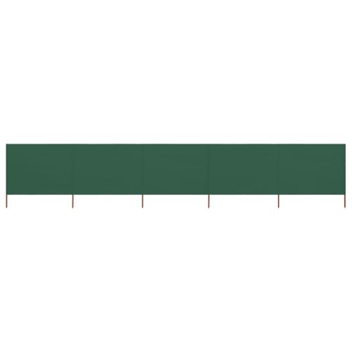 5-panel Wind Screen Fabric 600×120 cm Green