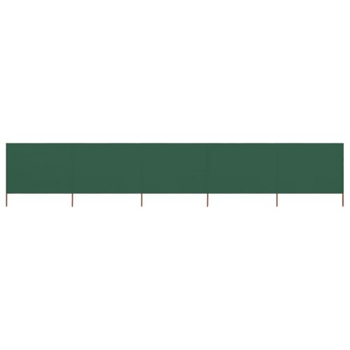 5-panel Wind Screen Fabric 600×160 cm Green