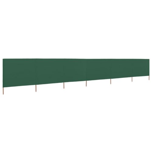 6-panel Wind Screen Fabric 800×120 cm Green