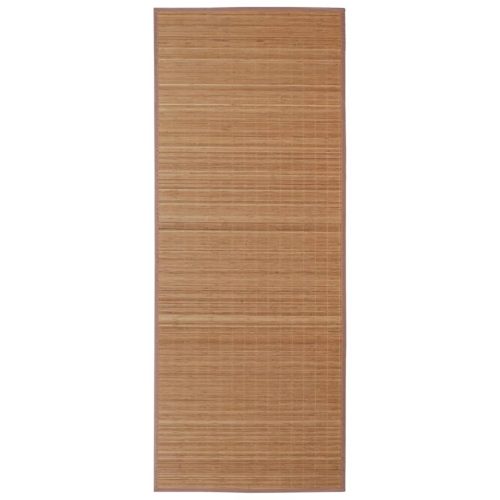 Rectangular Brown Bamboo Rug 150 x 200 cm