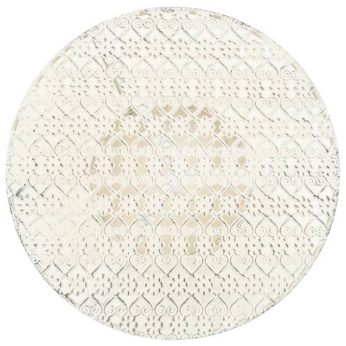 Bistro Table Vintage Style Round Metal 40×70 cm White