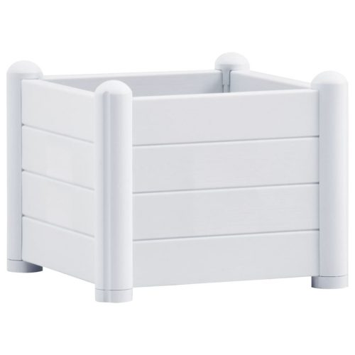 Garden Raised Bed PP White 43x43x35 cm