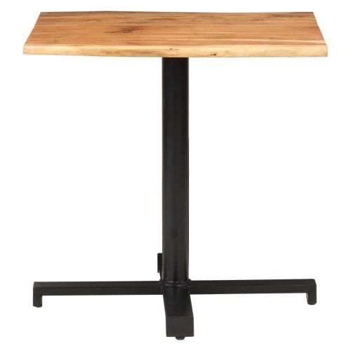 Bistro Table with Live Edges 80x80x75 cm Solid Acacia Wood