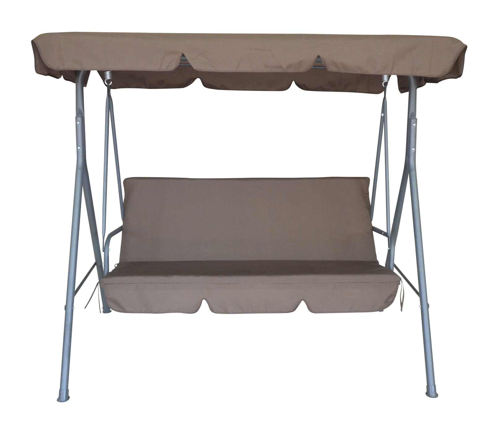 Milano Outdoor Steel Swing Chair – Coffee (1 Box)