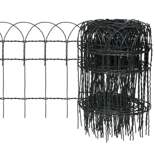 Garden Border Fence Powder-coated Iron 10×0.4 m