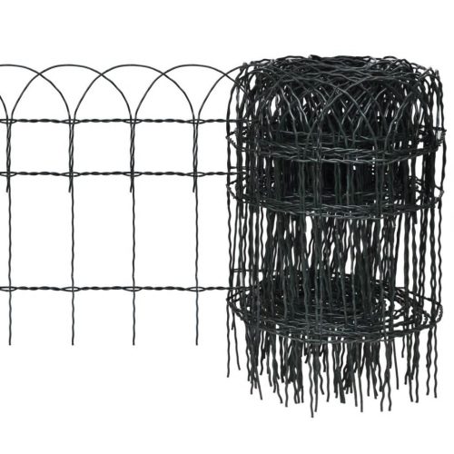 Garden Border Fence Powder-coated Iron 25×0.4 m
