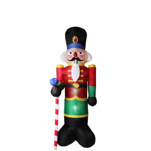 Inflatable Christmas Decorations Nutcracker 2.4M LED Lights Xmas Party