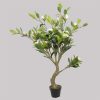Faux White Flowering Magnolia Tree with Pot 130cm
