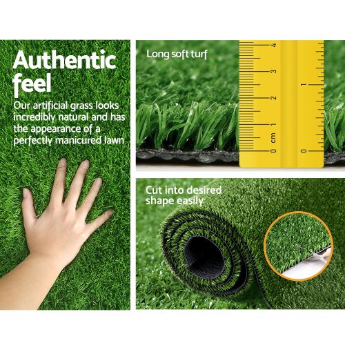 Artificial Grass 17mm 1mx10m 10sqm Synthetic Fake Turf Plants Plastic Lawn Olive