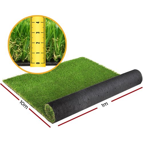 Artificial Grass 40mm 2mx5m 10sqm Synthetic Fake Turf Plants Plastic Lawn 4-coloured