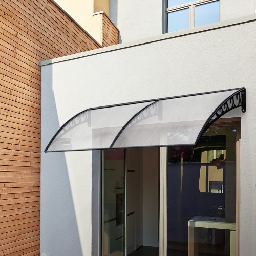 Window Door Awning Door Canopy Patio UV Sun Shield Transparent 1mx4m DIY