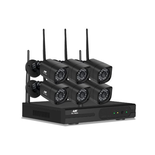 3MP 8CH NVR Wireless 6 Security Cameras Set