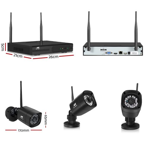 CCTV Wireless Security Camera System 8CH Home Outdoor WIFI 6 Square Cameras Kit 1TB