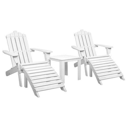 Outdoor Sun Lounge Beach Chairs Table Setting Wooden Adirondack Patio Chair