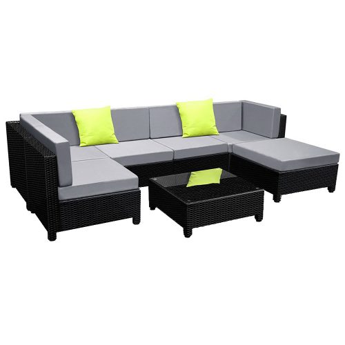 7PC Sofa Set Outdoor Furniture Lounge Setting Wicker Couches Garden Patio Pool