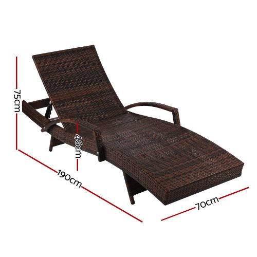 Outdoor Sun Lounge – Brown