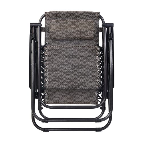 Zero Gravity Recliner Chairs Outdoor Sun Lounge Beach Chair Camping – Beige