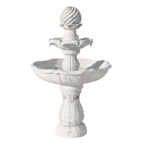 3 Tier Solar Powered Water Fountain – Ivory
