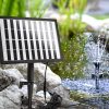 Solar Pond Pump Outdoor Garden Submersible Water Pumps with Battery Kit 4 FT