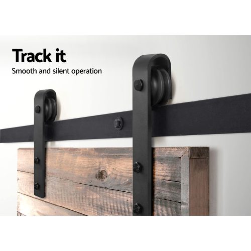 Sliding Barn Door Hardware Track Set 4m Roller Kit Slide Office Bedroom