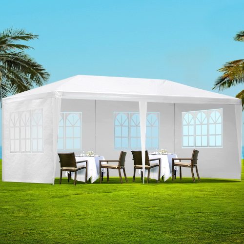 Gazebo 3×6 Outdoor Marquee Side Wall Party Wedding Tent Camping White