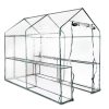 Greenhouse Garden Shed Green House 1.9X1.2M Storage Greenhouses Clear