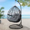 Outdoor Hanging Swing Chair – Black