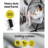 Outdoor Furniture Egg Hammock Hanging Swing Chair Stand Pod Wicker Grey