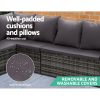 Outdoor Furniture Dining Setting Sofa Set Lounge Wicker 9 Seater Mixed Grey