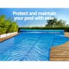 Swimming Pool Cover Roller Reel Adjustable Solar Thermal Blanket Blue
