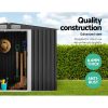 Giantz Garden Shed Outdoor Storage Sheds 2.6×3.9x2M Workshop Metal Base Grey