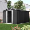 Giantz Garden Shed Outdoor Storage Sheds 2.6×3.9x2M Workshop Metal Base Grey