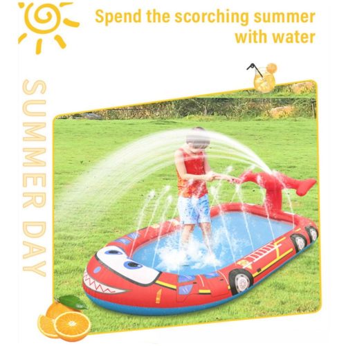 Inflatable Sprinkler Pool for Kids – Fire Engine