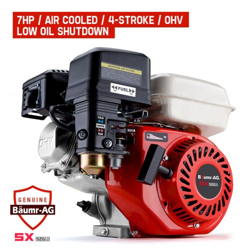 Baumr-AG 7HP Petrol Stationary Engine OHV 4-Stroke Horizontal Shaft Replacement Motor