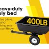 PLANTCRAFT 400LBS Poly Dump Cart Garden Tip Trailer Tray Tow Quad ATV Ride