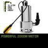 PROTEGE 2000W Submersible Dirty Water Pump Bore Tank Well Steel Automatic
