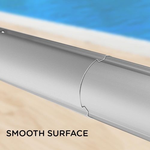 AURELAQUA 5.7m Swimming Pool Roller Cover Reel Adjustable Solar w/ Wheels Thermal Blanket