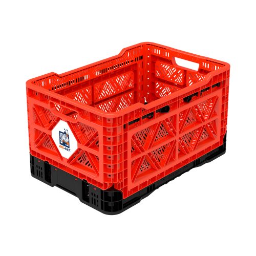 BigAnt Red Smart Foldable Stackable Crate 48L