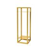La Bella 82cm Gold Plant Stand Planter Shelf Rack 2 Tier Steel