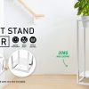La Bella 82cm White Plant Stand Planter Shelf Rack 2 Tier Steel