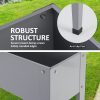 Home Ready 100x27x80cm Grey Raised Garden Bed Stand Galvanised Steel Planter
