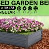 Home Ready 120 x 90 x 30cm Grey Raised Garden Bed Galvanised Steel Planter