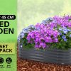 Home Ready 2 Set 160 x 80 x 45cm Grey Raised Garden Bed Galvanised Steel Planter