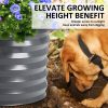 Home Ready 2 Set 160 x 80 x 45cm Grey Raised Garden Bed Galvanised Steel Planter